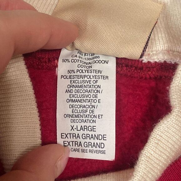 Vintage Top Stitch Morning Sun American Patriotic Angels Flags USA Sweatshirt XL - Picture 8 of 10